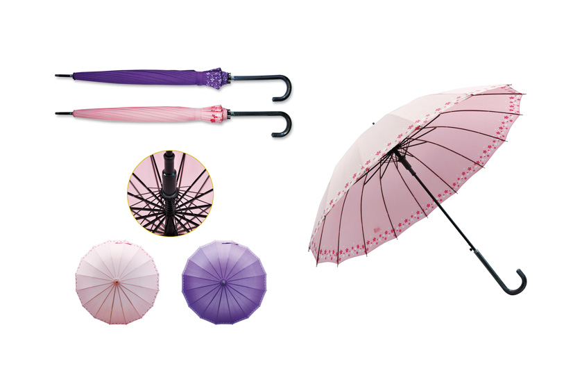 AUTO OPEN 21X16K STICK UMBRELLA WS1027